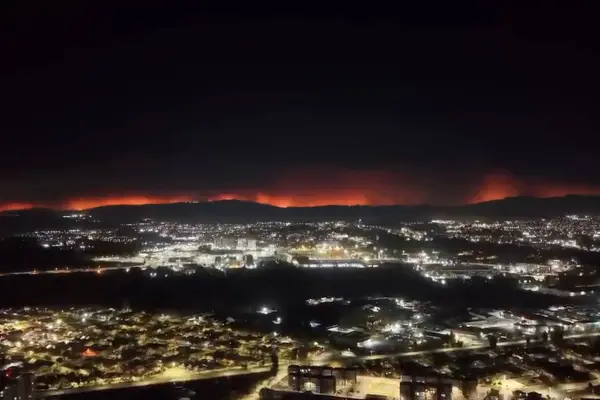 Incendio forestal en Concepción ,Redes sociales