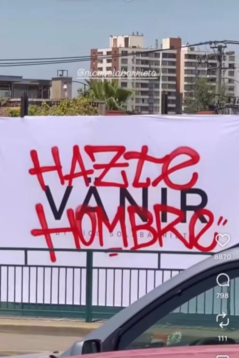 Este fue el rayado contra Nicolás Solabarrieta - Instagram