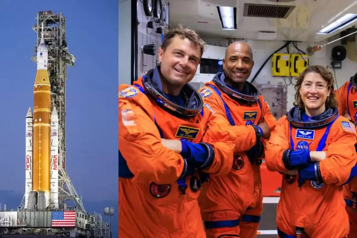 Astronautas preparados para la misión lunar, NASA