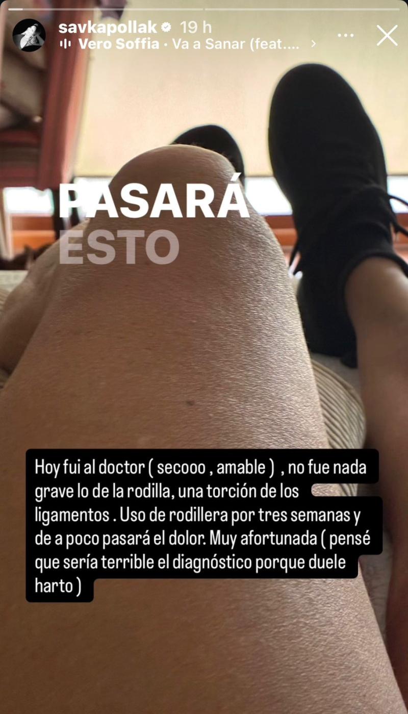 La fuerte caída que sufrió Savka Pollak  - Instagram | Savka Pollak