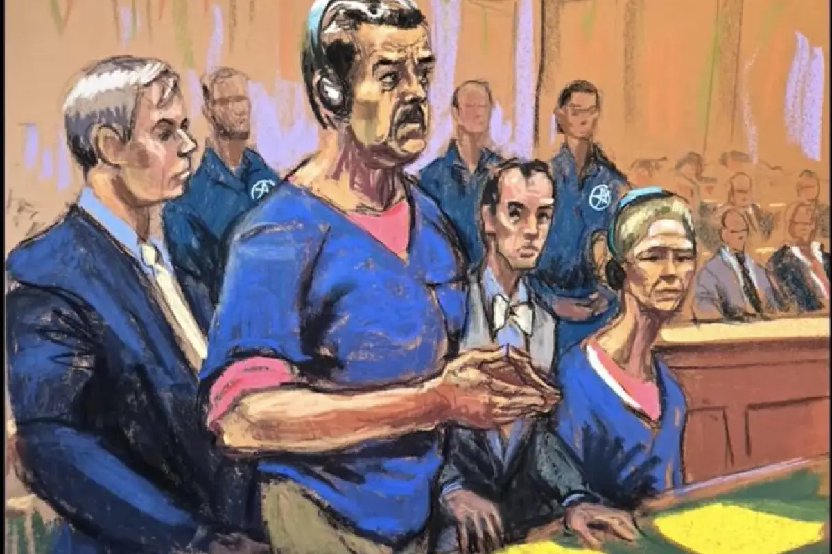   , Bocetos audiencia Nicolás Maduro Cilia Flores - Tribunal NY