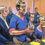   , Bocetos audiencia Nicolás Maduro Cilia Flores - Tribunal NY