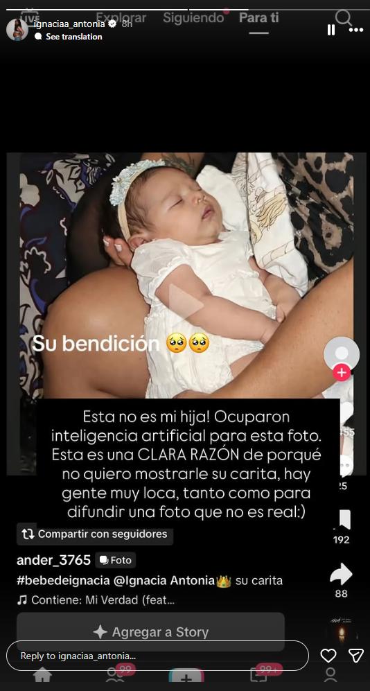 Ignacia Antonia denunció a sujeto que trucó a su hija - Instagram