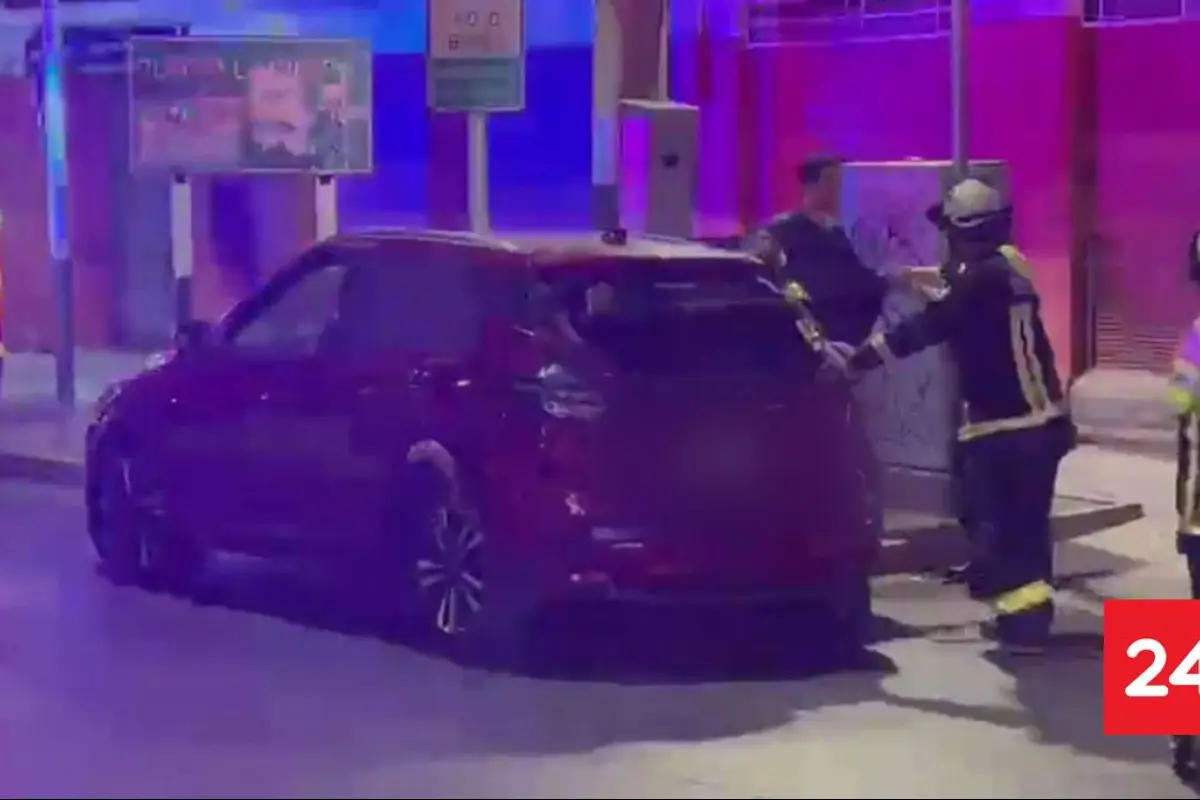 Accidente de tránsito en cuestión, 24horas.cl (cuenta personal de X)