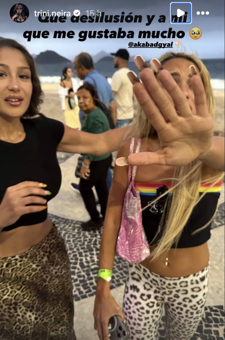 Trini Neira recibió la mala onda de su cantante favorita - Instagram