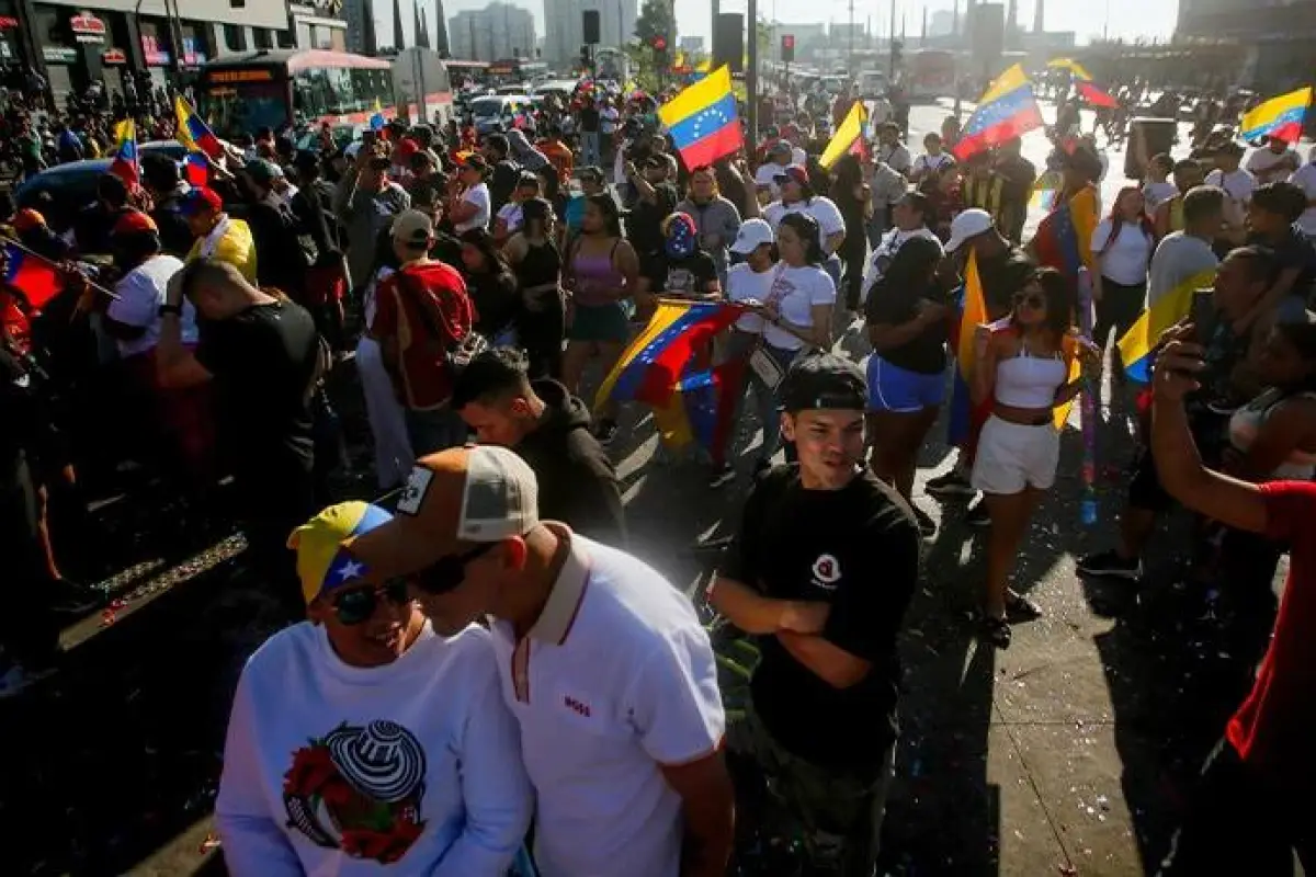 Venezolanos celebran en Chile , Redes sociales | X