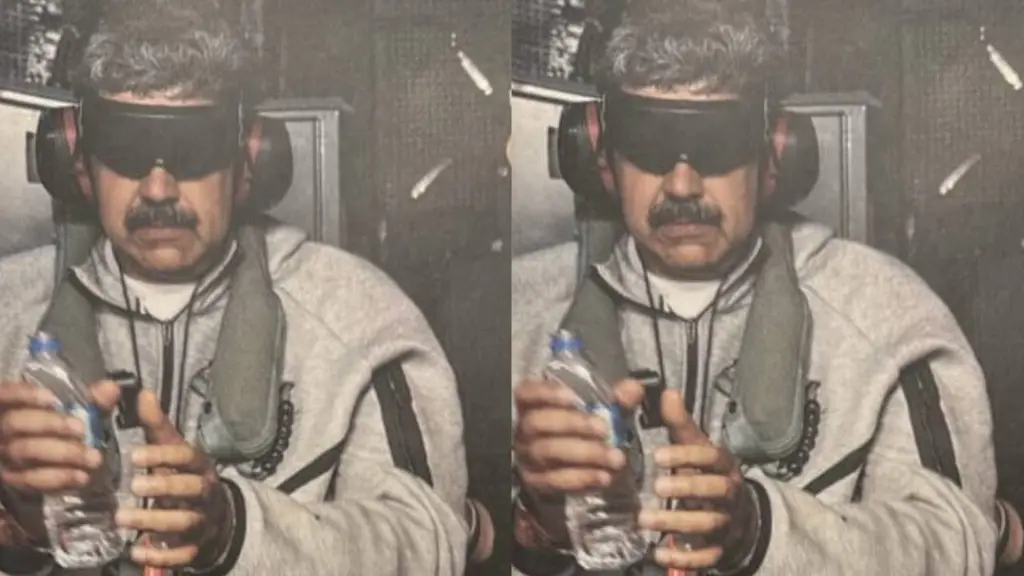 La primera foto de Nicolás Maduro detenido  - Truth Social