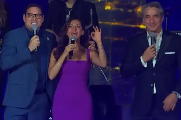 El coqueteo de Año Nuevo entre Repenning y Priscilla Vargas ,Captura | Canal 13