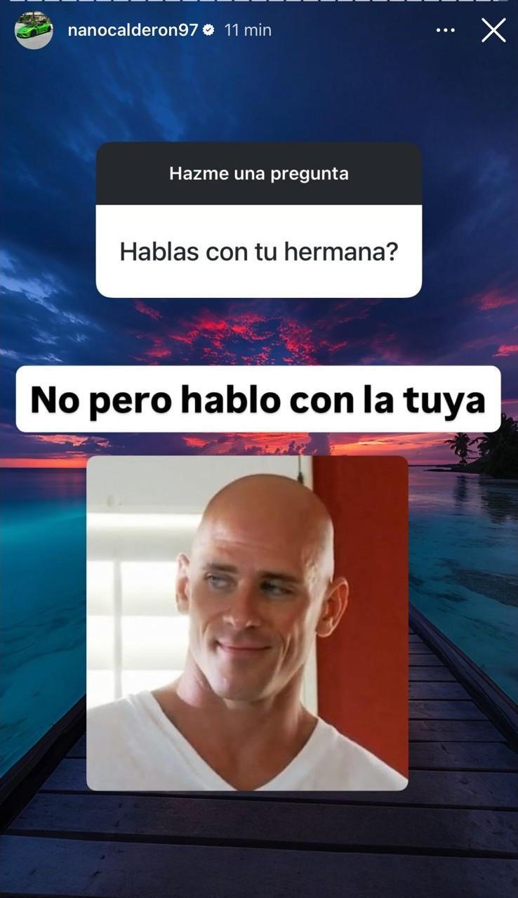 La irónica respuesta de Nano Calderón sobre su hermana Kel - Nano Calderón | Instagram