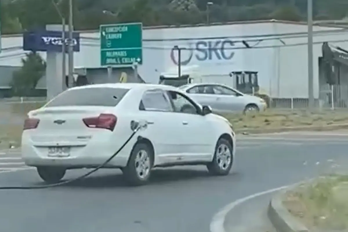 Conductor escapó sin pagar de bencinera, Captura