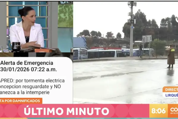 tormenta eléctrica ,Captura de Chilevisión