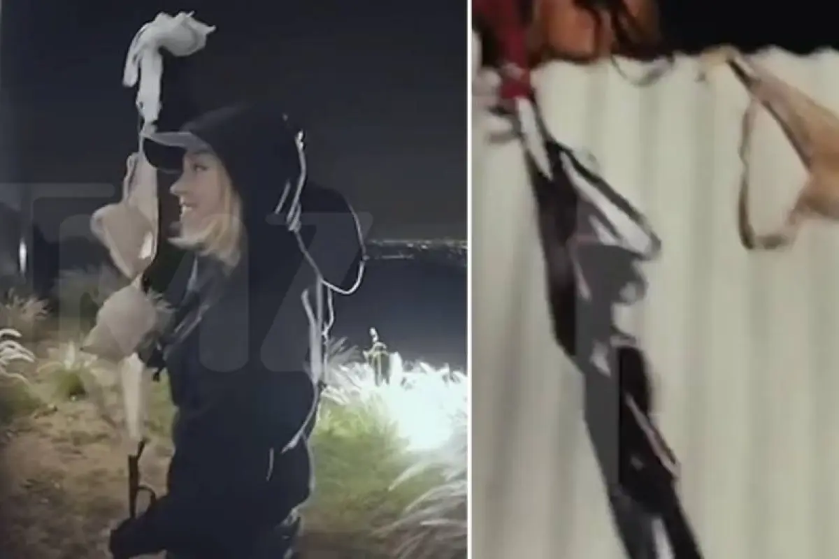 Sydney Sweeney cuelga ropa interior en cartel de Hollywood, TMZ