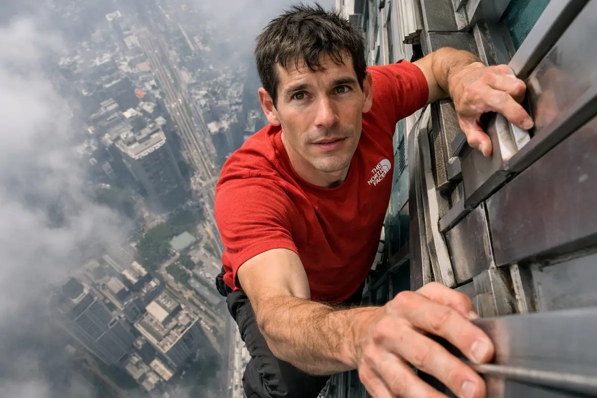 Alex Honnold en una de sus tantas escaladas, CPG Click Petróleo y Gas