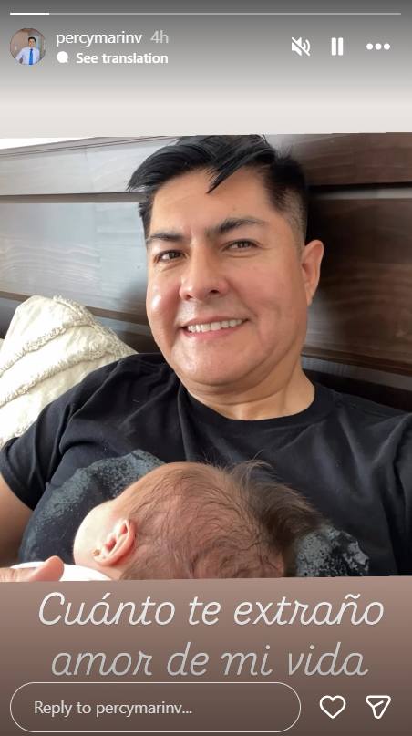 Percy Marín alega que hace 40 días no ve a su hija - Instagram