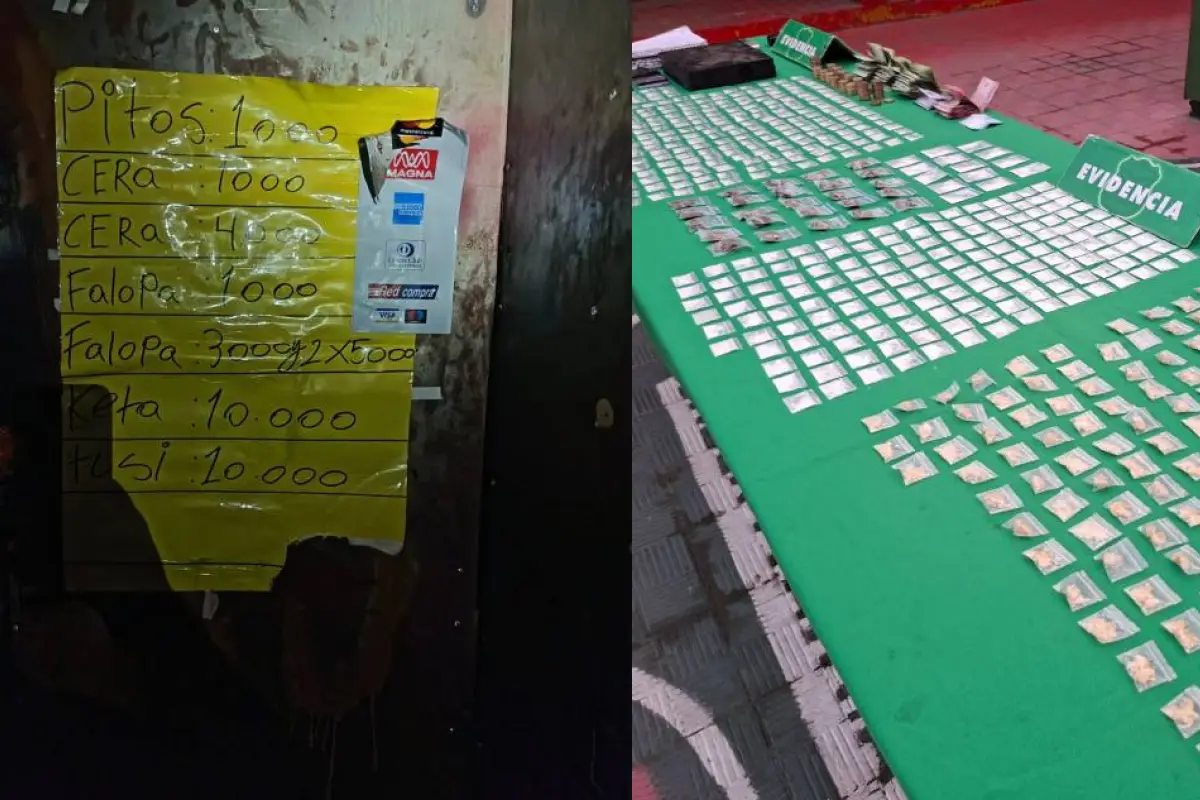 Afiche con los precios, Carabineros