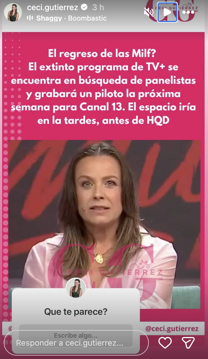 Milf vuelve a la TV abierta - Instagram