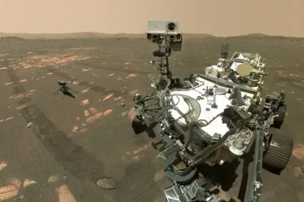 Rover Perseverance junto al helicóptero Ingenuity ,NASA