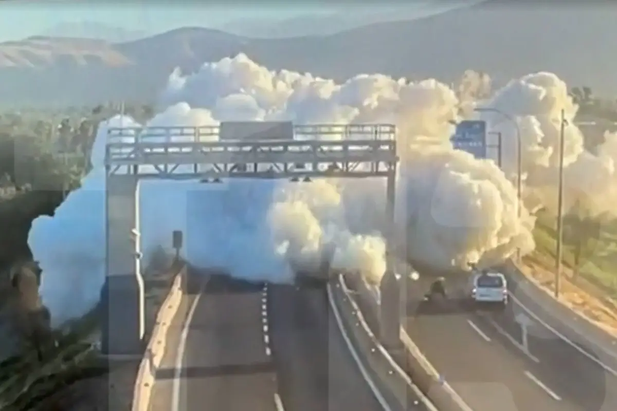 El momento exacto de la explosión en Renca ,Captura