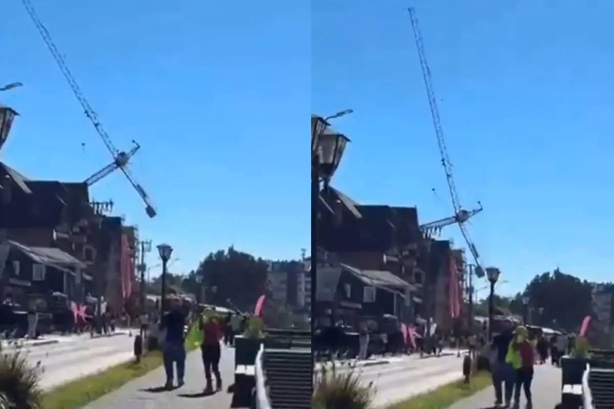 Grúa de construcción cayó en Puerto Varas, Captura