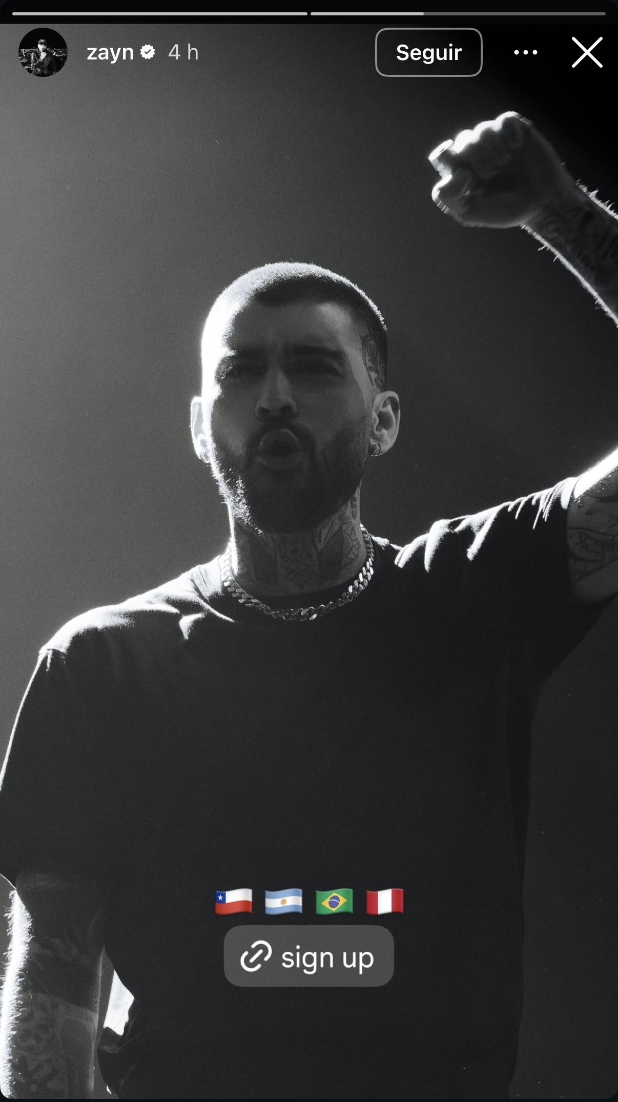 Historia de Zayn Malik - Captura de pantalla