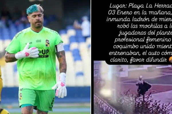 Diego Sánchez denuncia robo a jugadoras de Coquimbo Unido ,Agencia Uno I IG diego13_sanchez