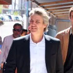 Fulvio Rossi junto con su hijo, Franco Rossi (atrás), Agencia Uno