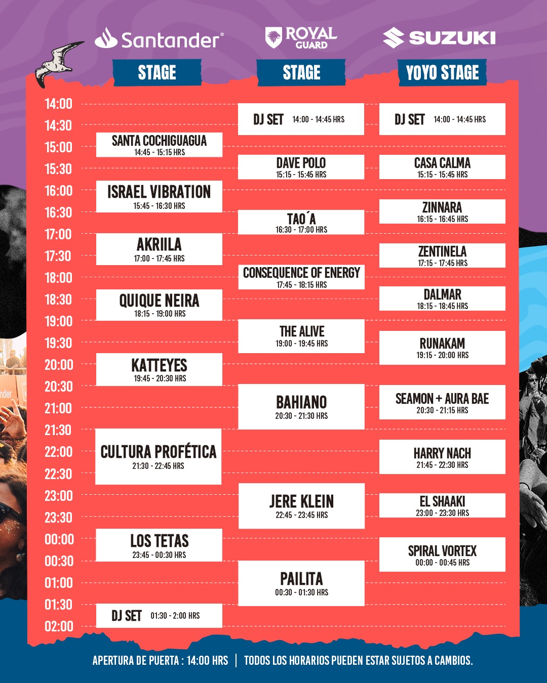 Horarios Surfestival Pichilemu 2026 - Surfestival Pichilemu