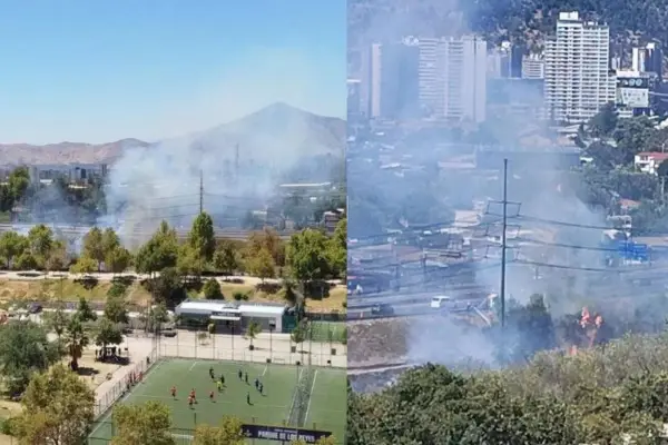 Incendio en Parque Los Reyes ,24Horas (TVN)
