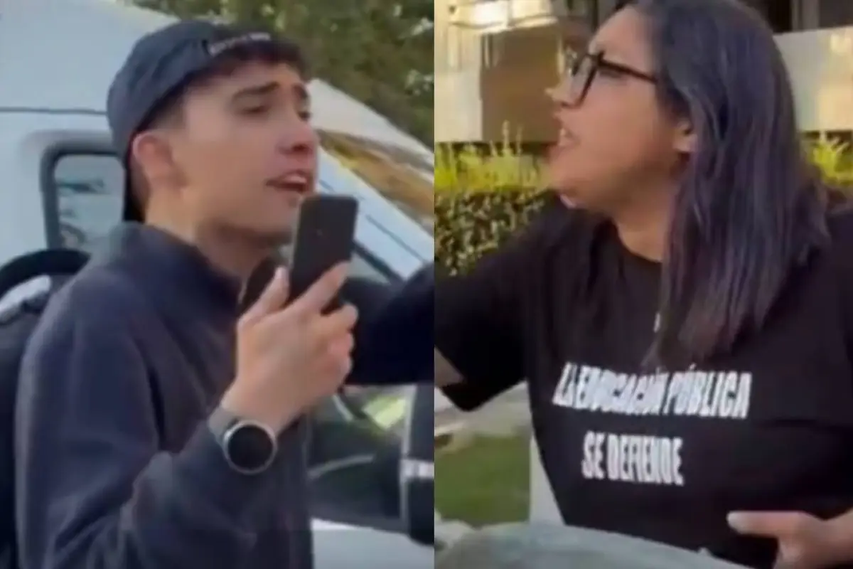 Tenso encuentro entre ciudadano extranjero y Alejandra Valle, Captura de redes sociales