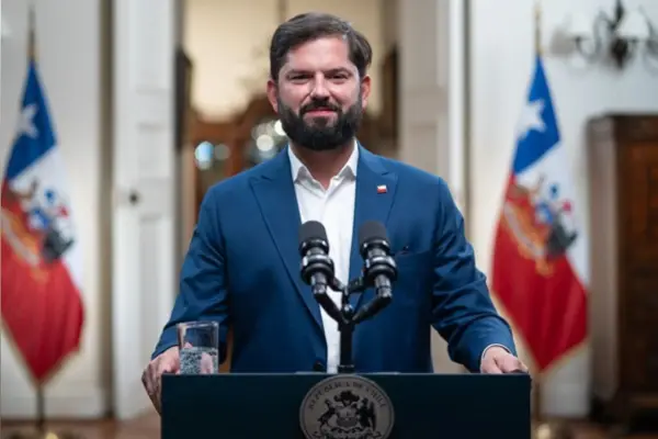 El Presidente Boric se despidió este martes del país ,Cedida