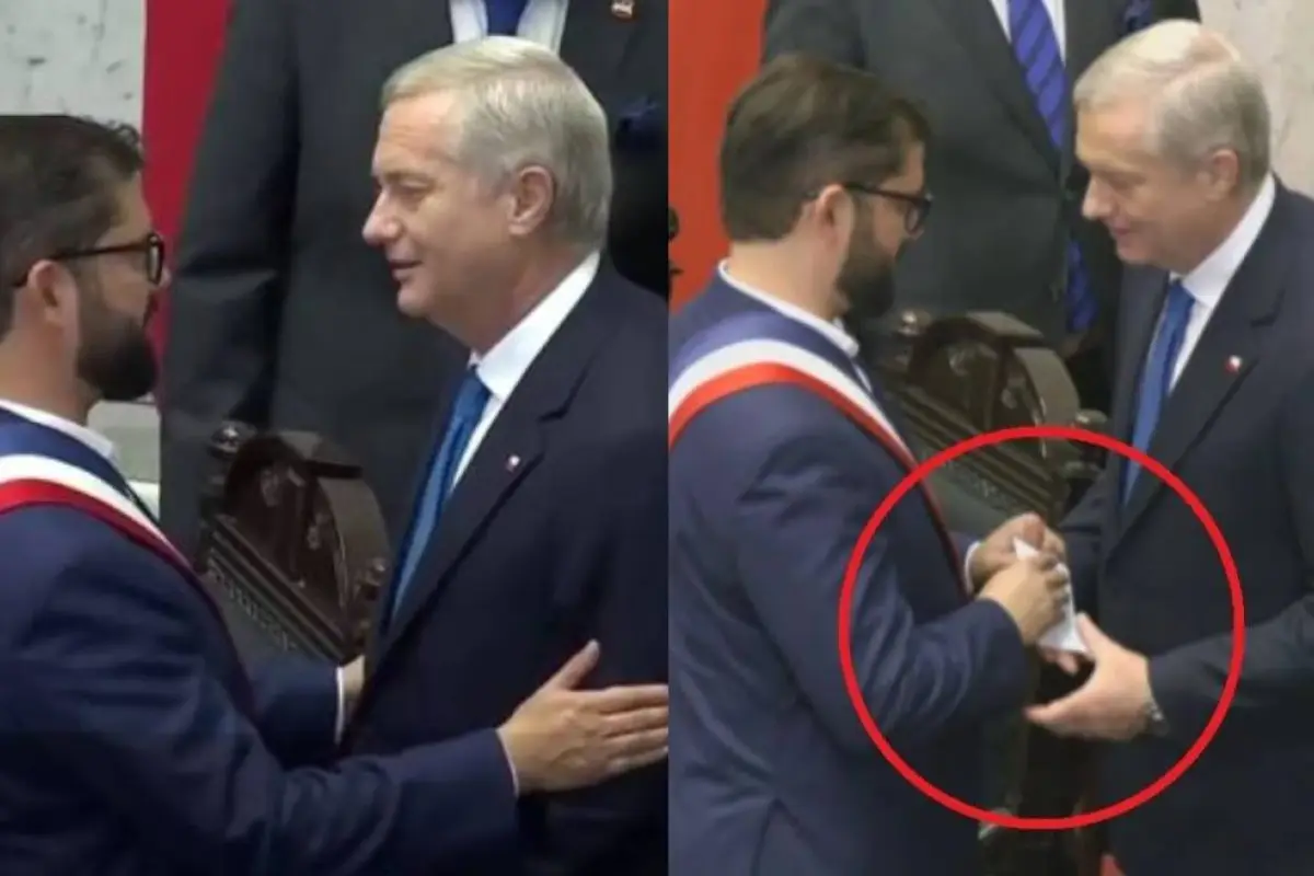 El misterioso papel que Boric le entregó a Kast en pleno cambio de mando, Captura