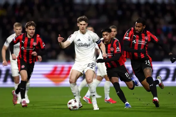 Darío Osorio ante el Nottingham Forest ,Redes sociales