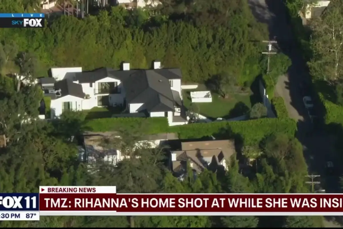Vista aérea de la casa de Rihanna, Captura de pantalla