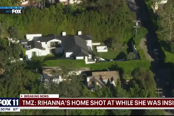 Vista aérea de la casa de Rihanna ,Captura de pantalla