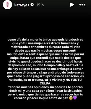 La sentida reflexión de Katteyes - Katteyes | Instagram