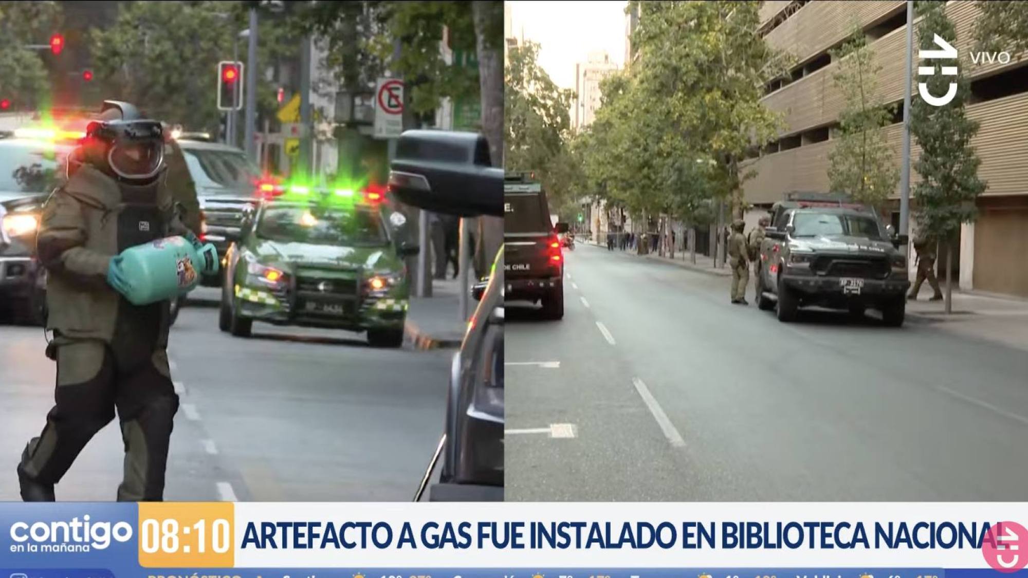 Pánico por artefacto sospechoso en Biblioteca Nacional: llegó GOPE de Carabineros