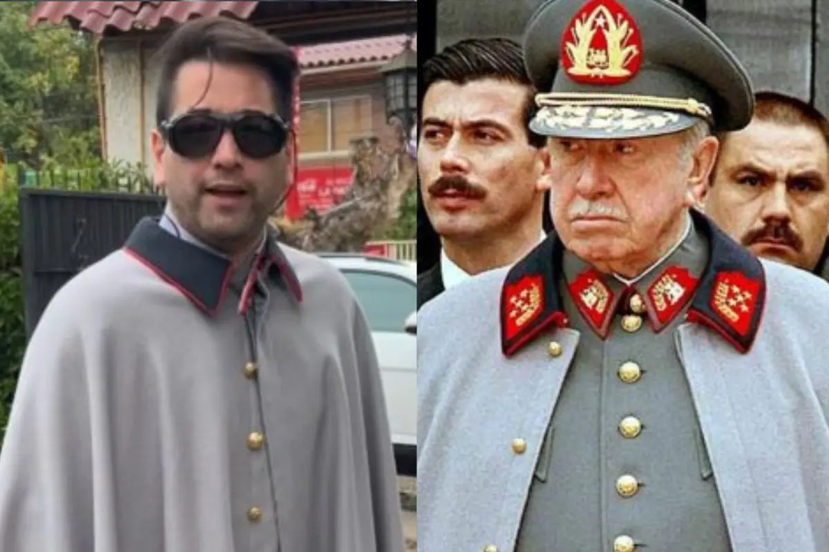 Javier Olivares vestido con su capa prusiana, Instagram