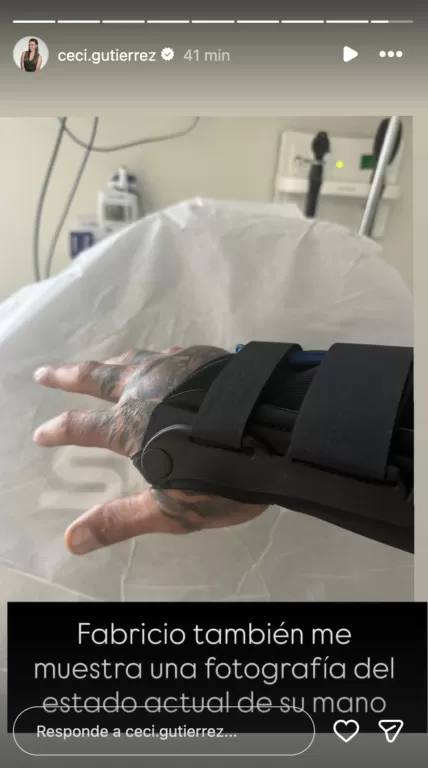 Lesión de Fabricio Vasconcellos tras protagonizar confuso incidente - Cecilia Gutiérrez | Instagram