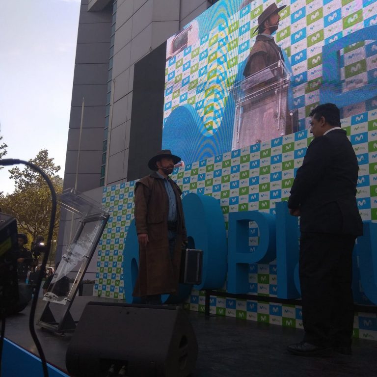 Chuck Norris durante su paso por Chile en 2019 - Captura de redes sociales