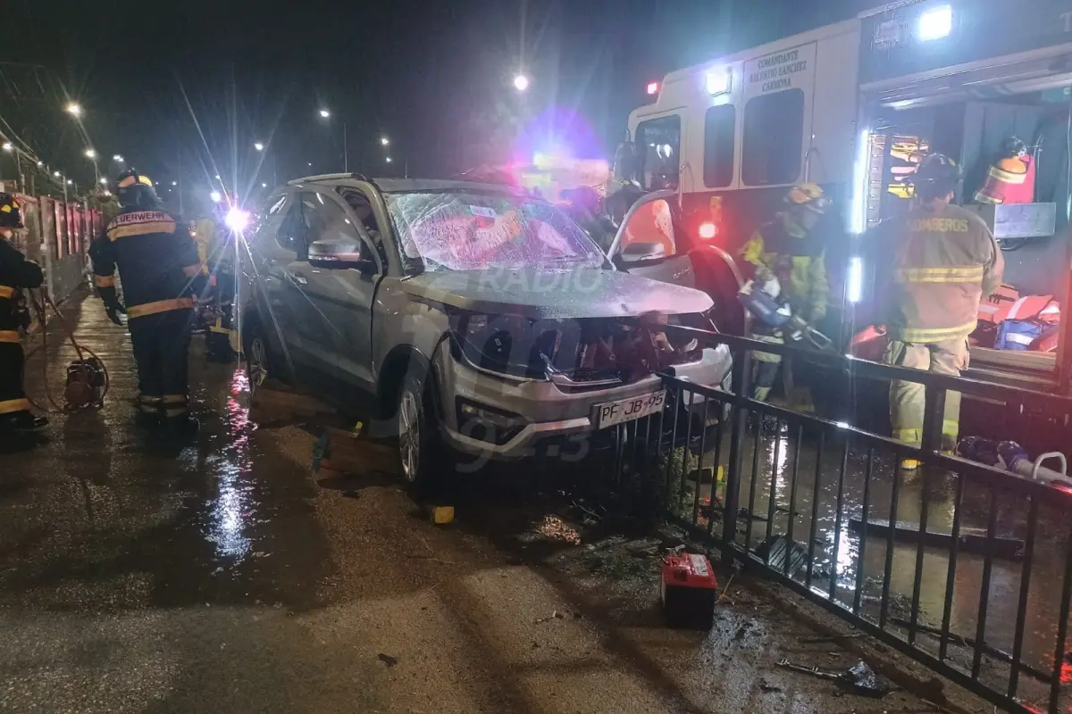 Jugador del fútbol chileno sufre grave accidente vial, Captura | 24 Horas 