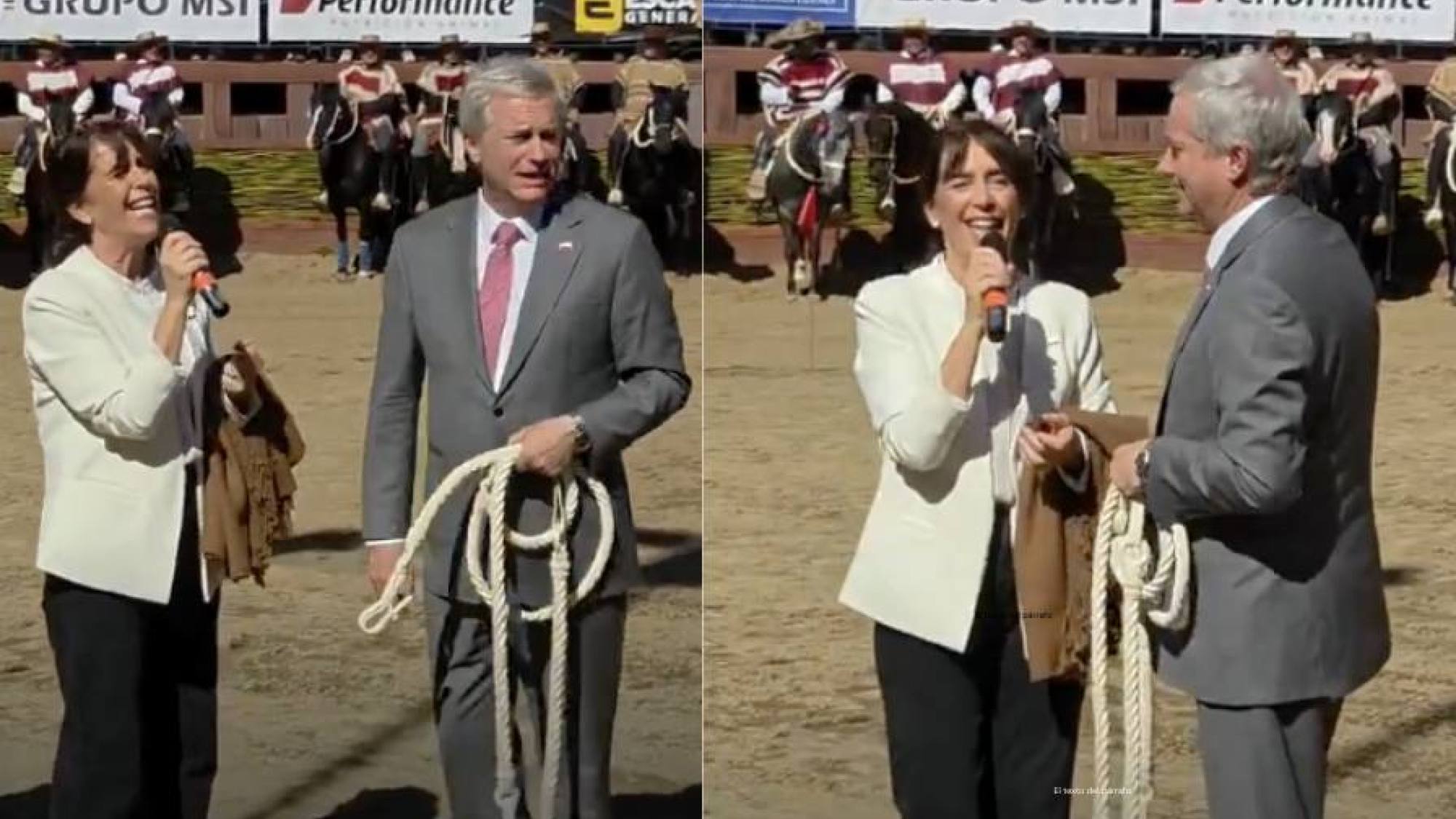 Primera Dama Pía Adriasola se salío de libreto y cantó el Chile Lindo