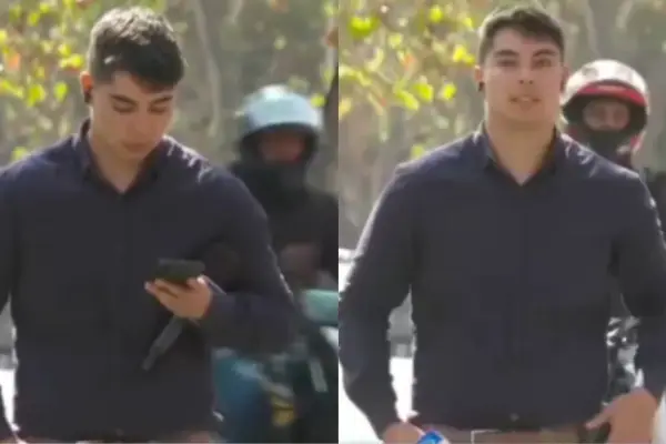 Intento de robo a periodista de CHV por parte de motochorros ,Captura de redes sociales