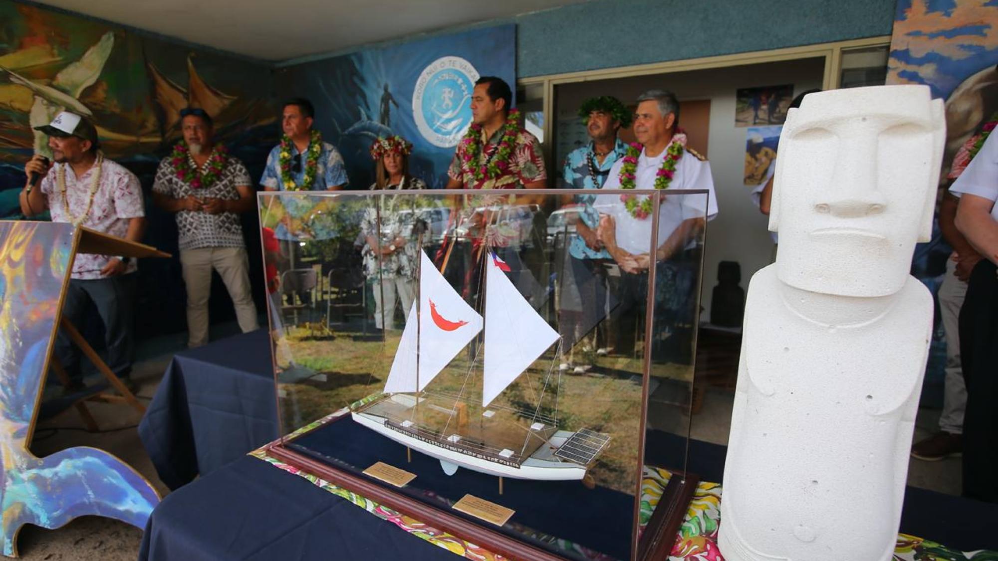 Armada de Chile presenta en Rapa Nui primer diseño de buque escuela “estilo polinésico” creado por ASMAR