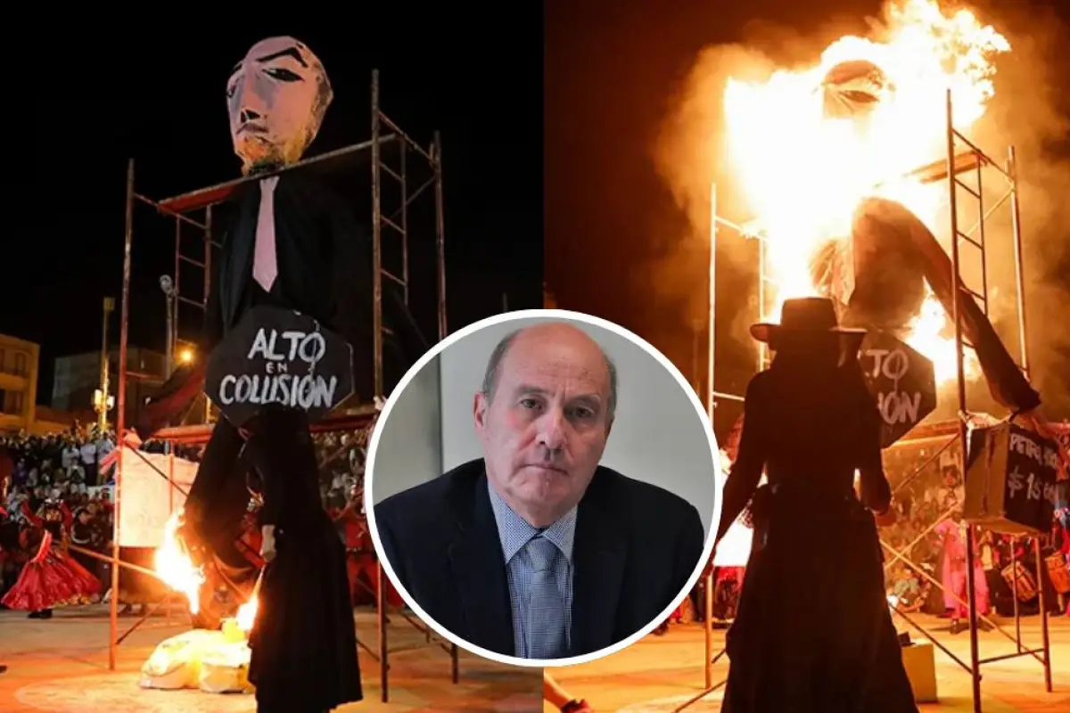 Muñeco de Jorge Quiroz fue quemado en Valparaíso, Captura | X