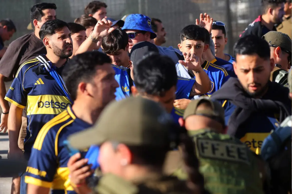 Hinchas de Boca Juniors en el Claro Arena de la UC, Instagram