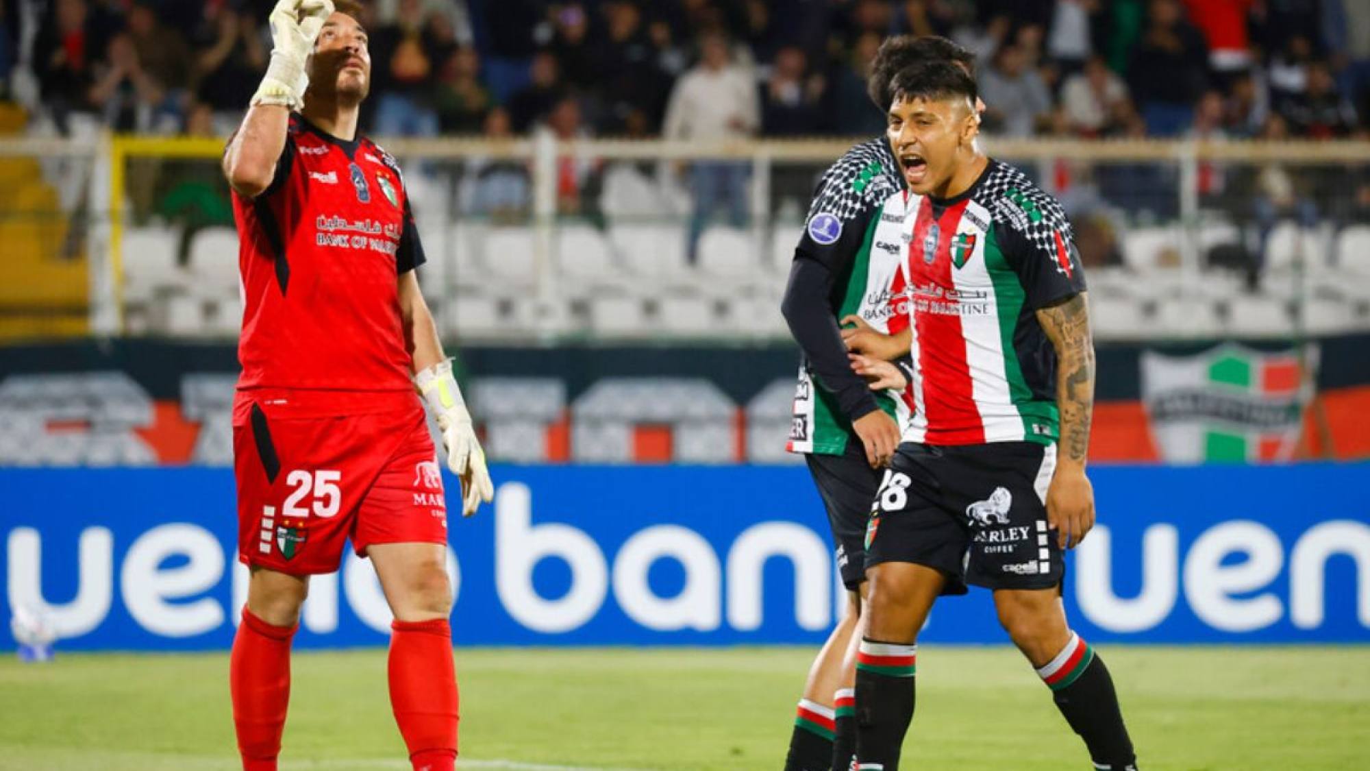 ¡Increíble!: Arquero de Palestino atajó tres penales en un mismo partido por la Copa Sudamericana