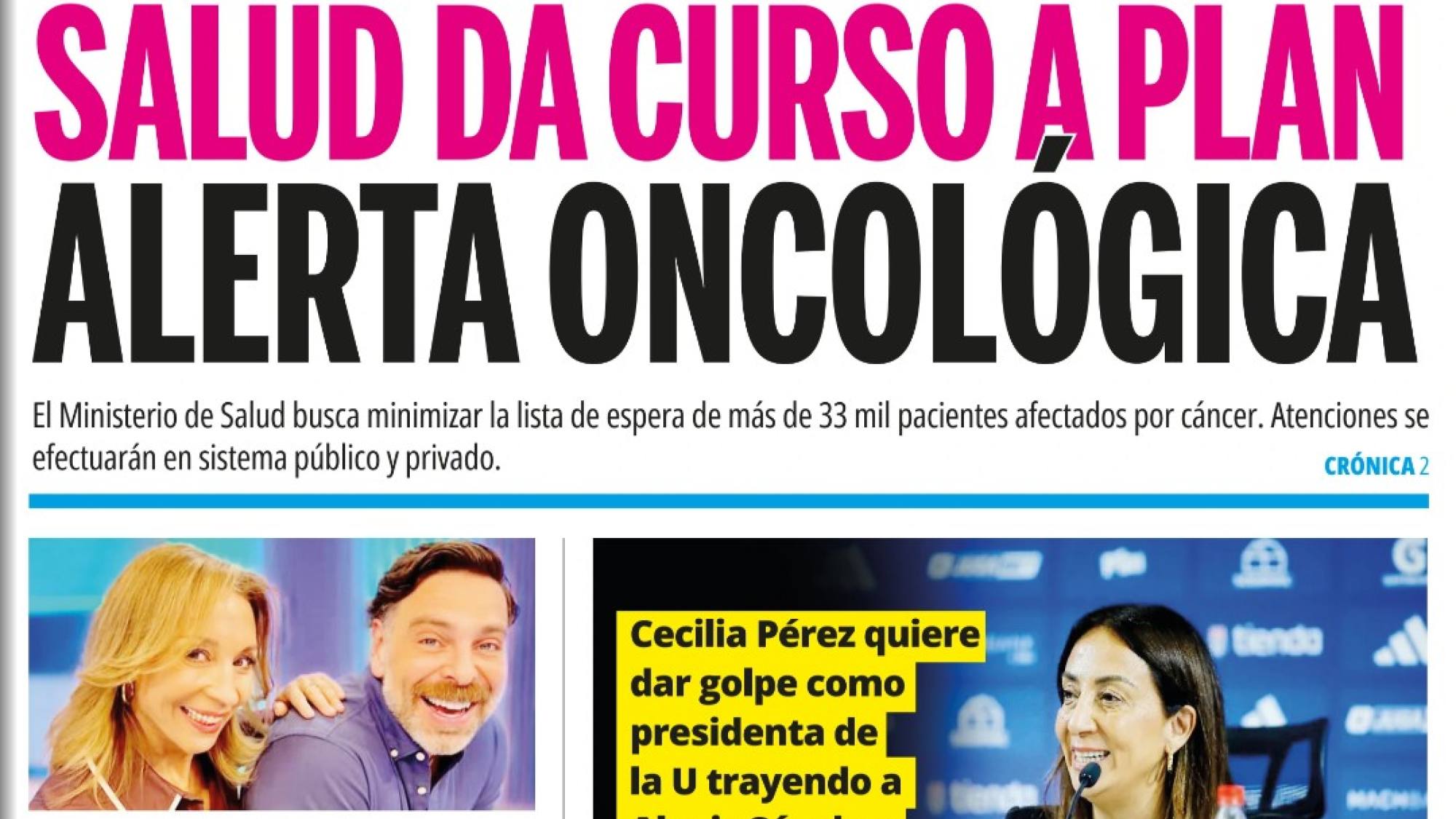 SALUD DA CURSO A PLAN ALERTA ONCOLÓGICA