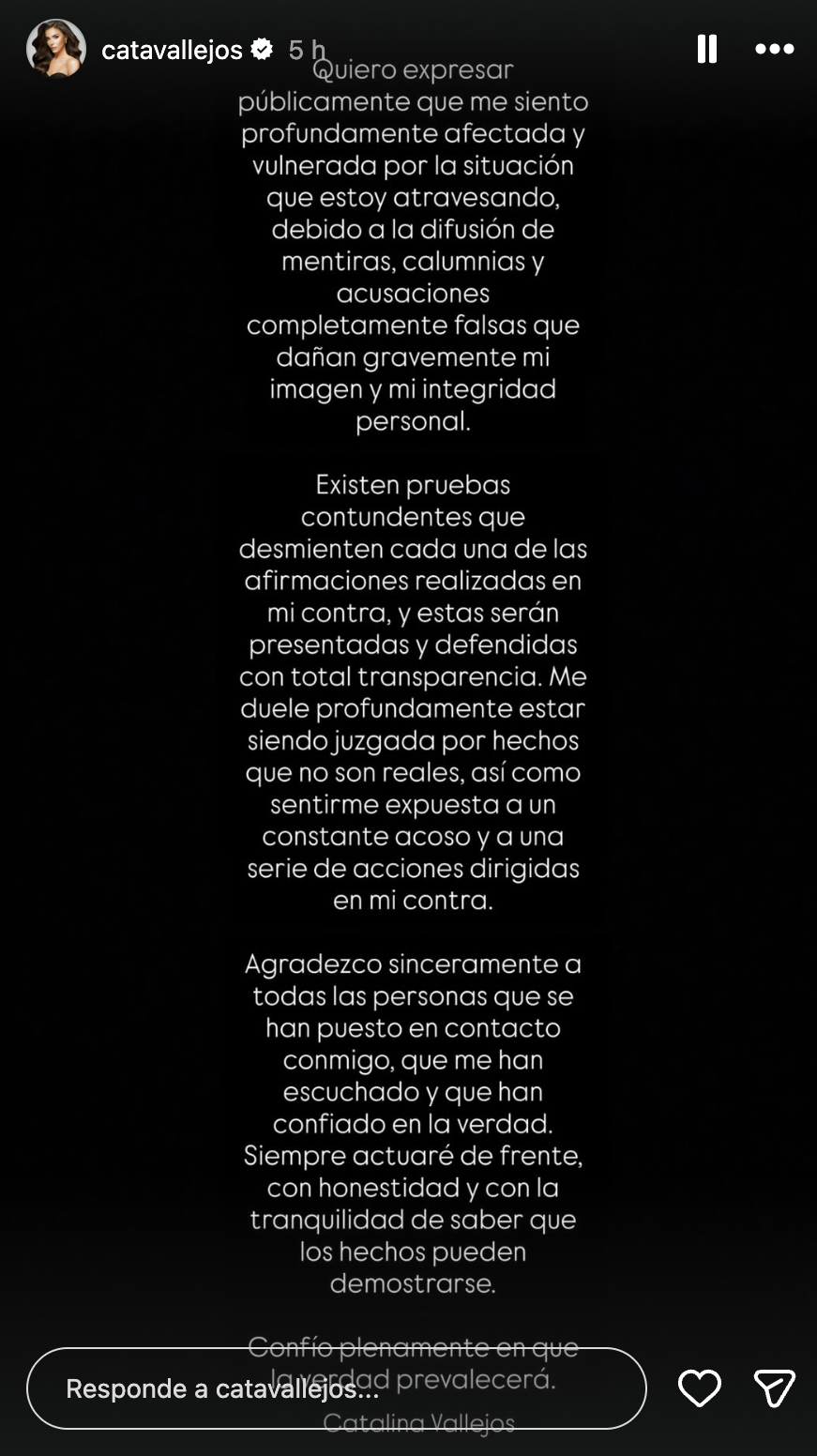 Cata Vallejos reacciona en IG a querella en su contra - Cata Vallejos | Instagram 