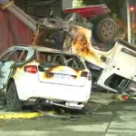 Ambos vehículos terminaron en llamas, Captura