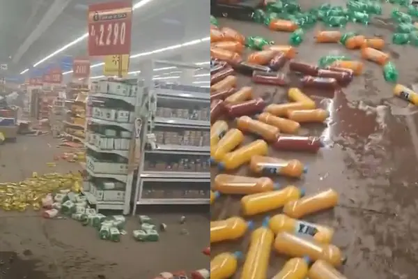 La ciudad de Calama fue sacudida por un fuerte sismo ,Instagram